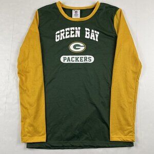 Green Bay Packers Long Sleeve Shirt Youth XXL Size 18 NFL Team Apparel Green